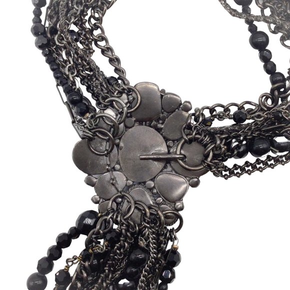 Chanel Black Multi Chain/Beaded Strand Necklace - Picture 3 of 7